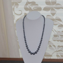 Glasperlenkette grau