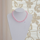 Süßwasser Zuchtperlen Kette Perlen Ø 8,5 - 9,5 mm rosa / 45 cm lang