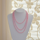 Süßwasser Zuchtperlen Kette Perlen Ø 6 - 7 mm rosa / 160 cm